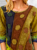 Load image into Gallery viewer, Abstract Long Sleeve Vintage Shift Shirts &amp; Tops
