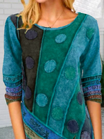 Load image into Gallery viewer, Abstract Long Sleeve Vintage Shift Shirts &amp; Tops
