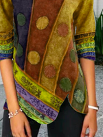 Load image into Gallery viewer, Abstract Long Sleeve Vintage Shift Shirts &amp; Tops
