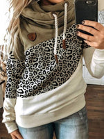 Load image into Gallery viewer, Army Green Casual Cotton-Blend Hoodie Color-Block Sweatshirt
